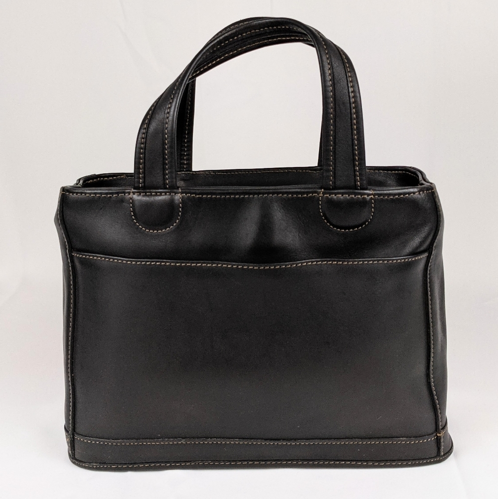 Vintage Coach Bleeker Tote Bag Shopper Tote Black Glove Tanned Leather J4K-9303